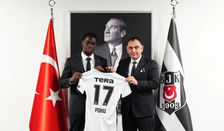 Beşiktaş'ta Ernest Poku imzayı attı: Kartal satın alma opsiyonuyla kiraladı