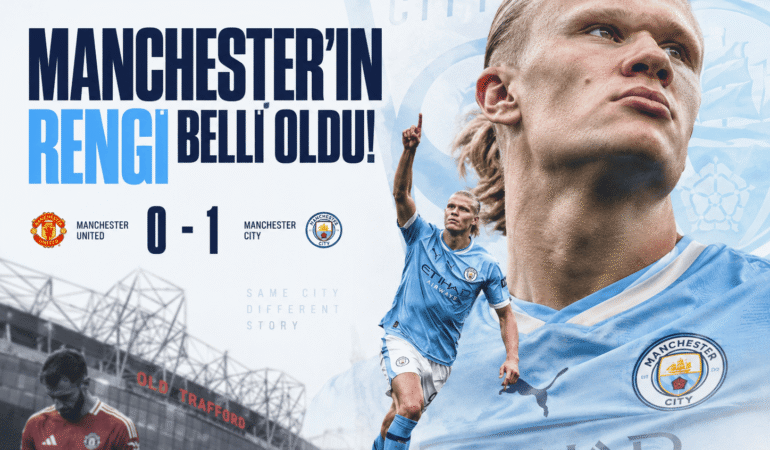 City'yi kırmızı kart bile durduramadı! United'a Haaland darbesi