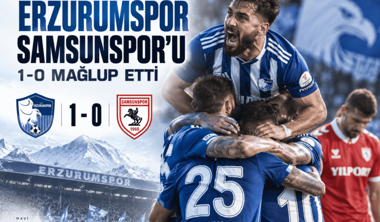Erzurumspor Samsunspor’u 1-0 mağlup etti
