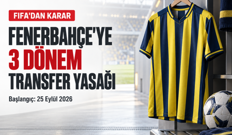 Fenerbahçe’ye üç dönem transfer yasağı: Karar 25 Eylül’de başladı