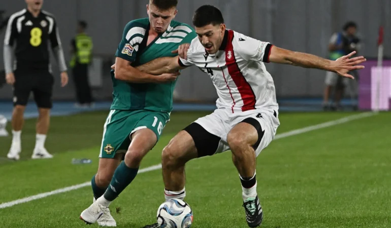 Kuzey İrlanda uzatmalarda bulduğu golle Gürcistan'ı mağlup etti