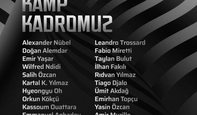 Beşiktaş’ın Hoffenheim maçı kamp kadrosu açıklandı: 3 futbolcu yok