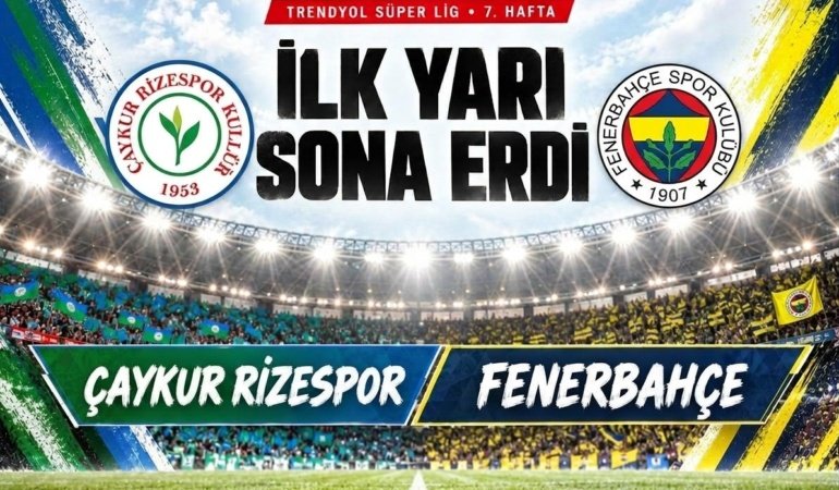 Fenerbahçe, Rizespor karşısında soyunma odasına önde gitti