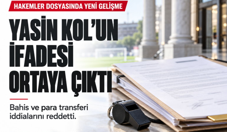 Yasin Kol’un ifadesi ortaya çıktı: Bahis iddiasına yanıt verdi